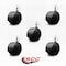 Service Caster 2-3/8'' Floor Safe Black Hooded Twin Wheel Caster 3/8 Threaded Stem, 5PK SCC-TS02S60D-NYU-FB-382458-5 - alternate 3